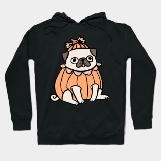 Cute little halloween pumpkin pug Hoodie